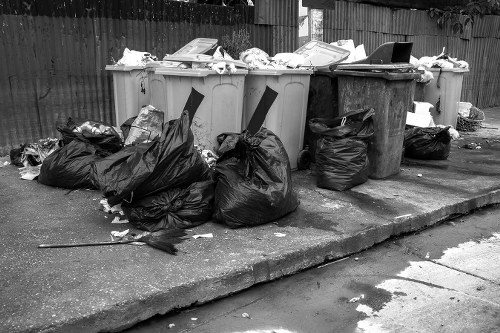 Business waste removal trucks operating in Pimlico