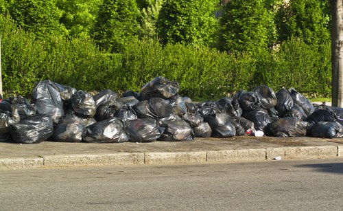 Professional builders waste clearance team at work